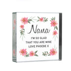 Personalised Floral Sentimental Crystal Token | Wedding Gift