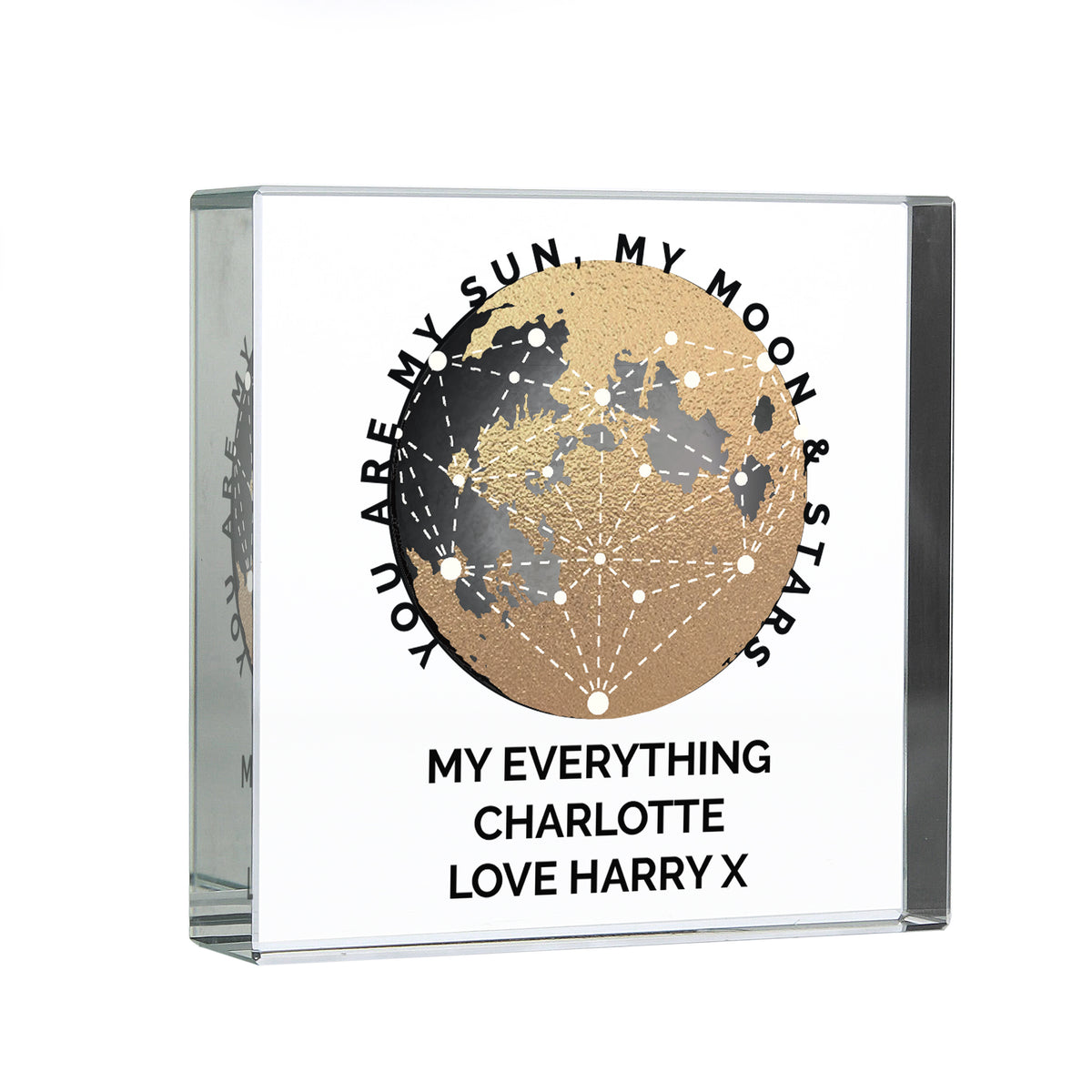 Personalised You Are My Sun My Moon Crystal Token | Ornaments | Valentine's Day Gift