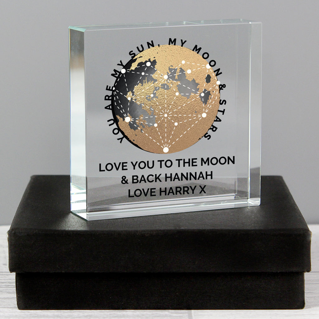Personalised You Are My Sun My Moon Crystal Token | Ornaments | Valentine's Day Gift