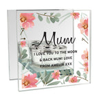 Personalised Floral Sentimental Mirrored Glass Tea Light Candle Holder | Candles & Reed Diffusers | Mother's Day Gift