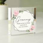 Personalised Abstract Rose Crystal Token | Ornaments | Inspired Creative Gifts