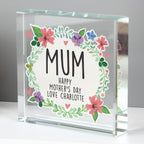Personalised Floral Crystal Token | Gift for Her