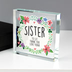 Personalised Floral Crystal Token | Gift for Her