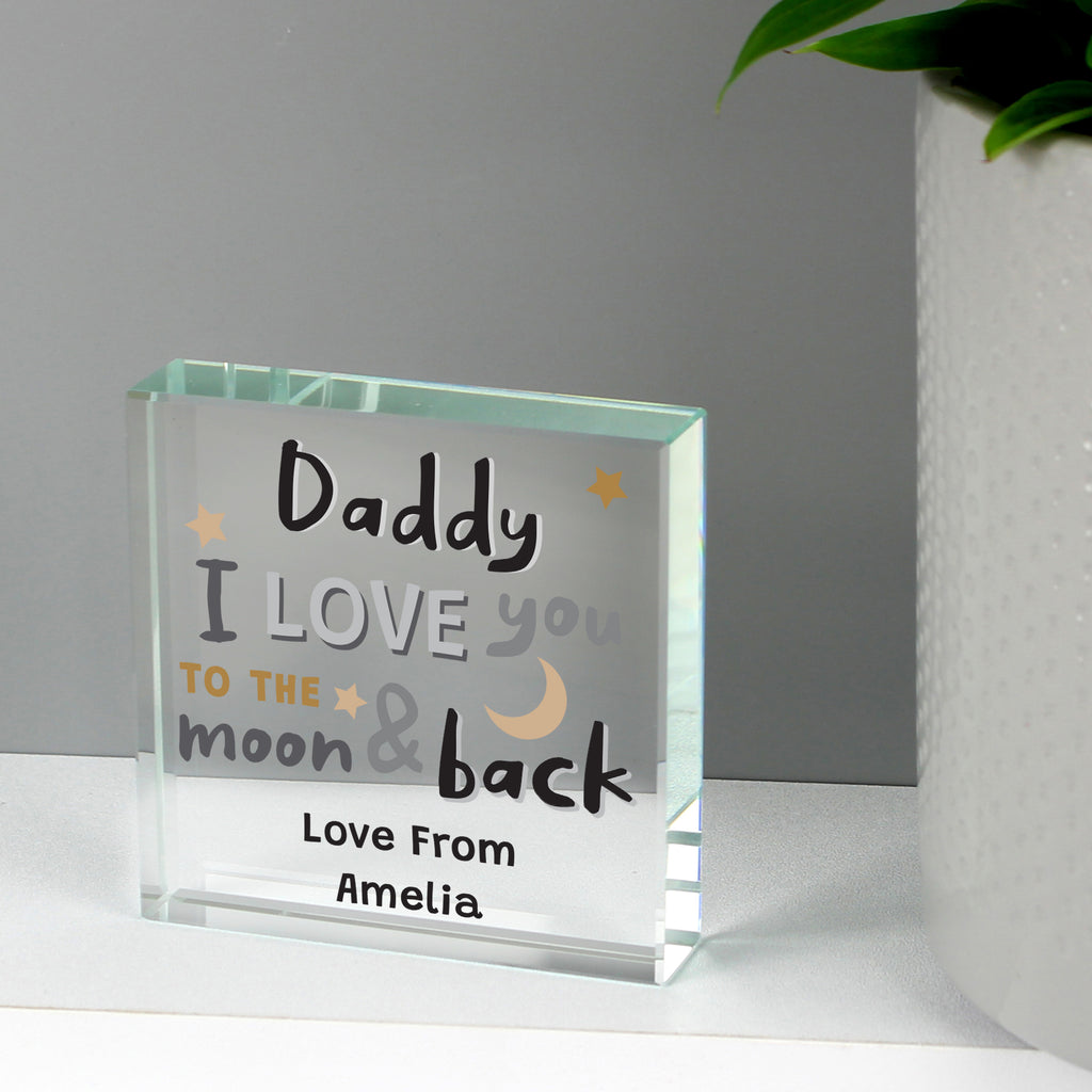 Personalised To the Moon and Back Crystal Token | Keepsakes | Inspired Creative Gifts