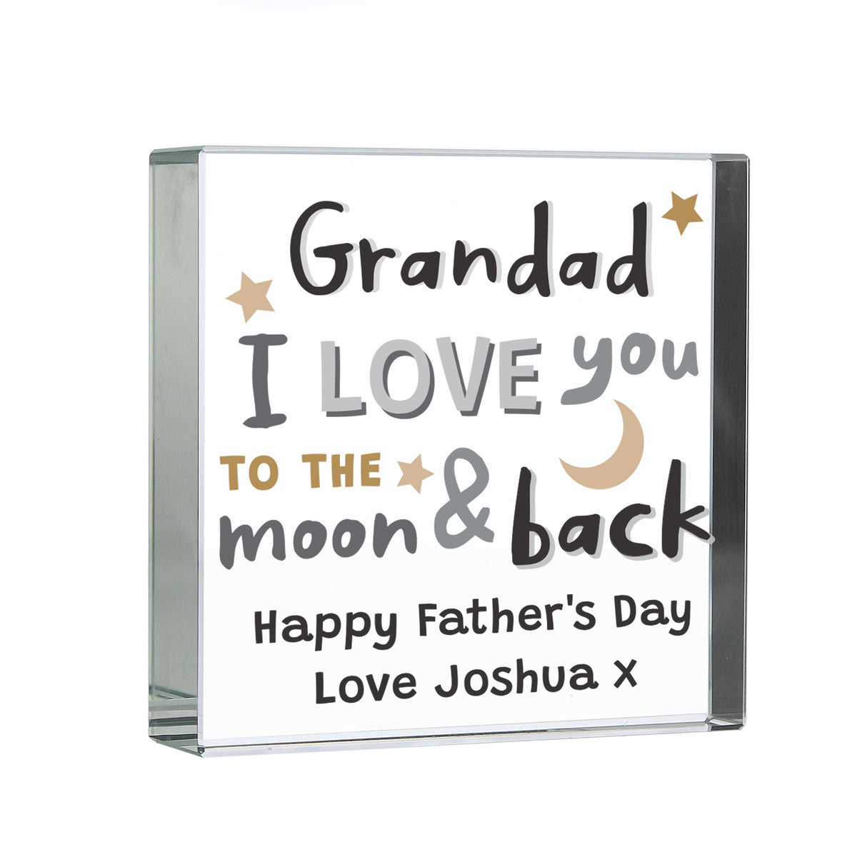 Personalised To the Moon and Back Crystal Token | Keepsakes | Inspired Creative Gifts