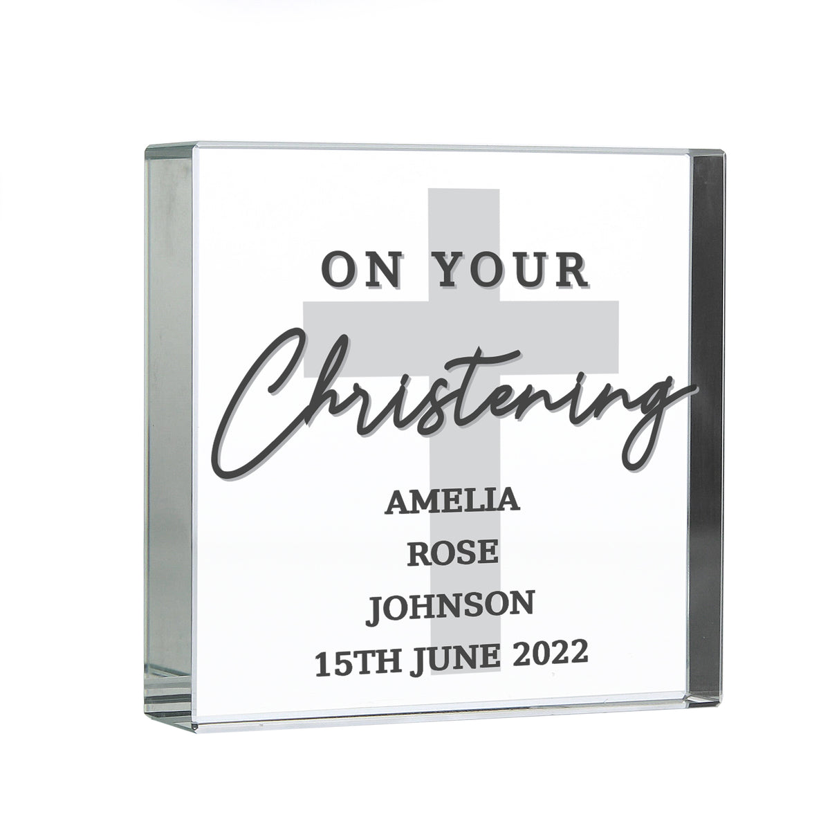 Personalised On Your Christening Crystal Token | Christening Gift