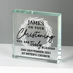 Personalised 'Truly Blessed' Crystal Token | Keepsakes | Christening Gift