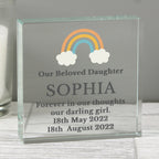 Personalised Rainbow Memorial Crystal Token