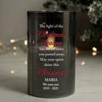 Personalised Christmas Season Memorial Smoked LED Candle for Christmas