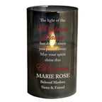 Personalised Christmas Season Memorial Smoked LED Candle for Christmas