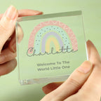 Personalised Rainbow Crystal Token | New Baby Gift