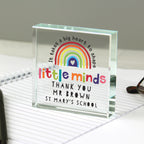 Personalised Shape Little Minds Crystal Token | Ornaments | Inspired Creative Gifts