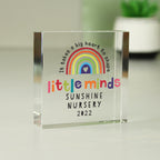 Personalised Shape Little Minds Crystal Token | Ornaments | Inspired Creative Gifts