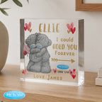 Personalised Me To You Hold You Forever Crystal Token for Valentine's Day