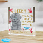 Personalised Me To You Hold You Forever Crystal Token for Valentine's Day