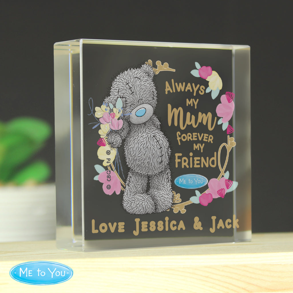 Personalised Me To You Forever My Friend Crystal Token | Ornaments