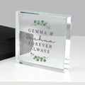 Personalised Botanical Crystal Token | Wedding Gift