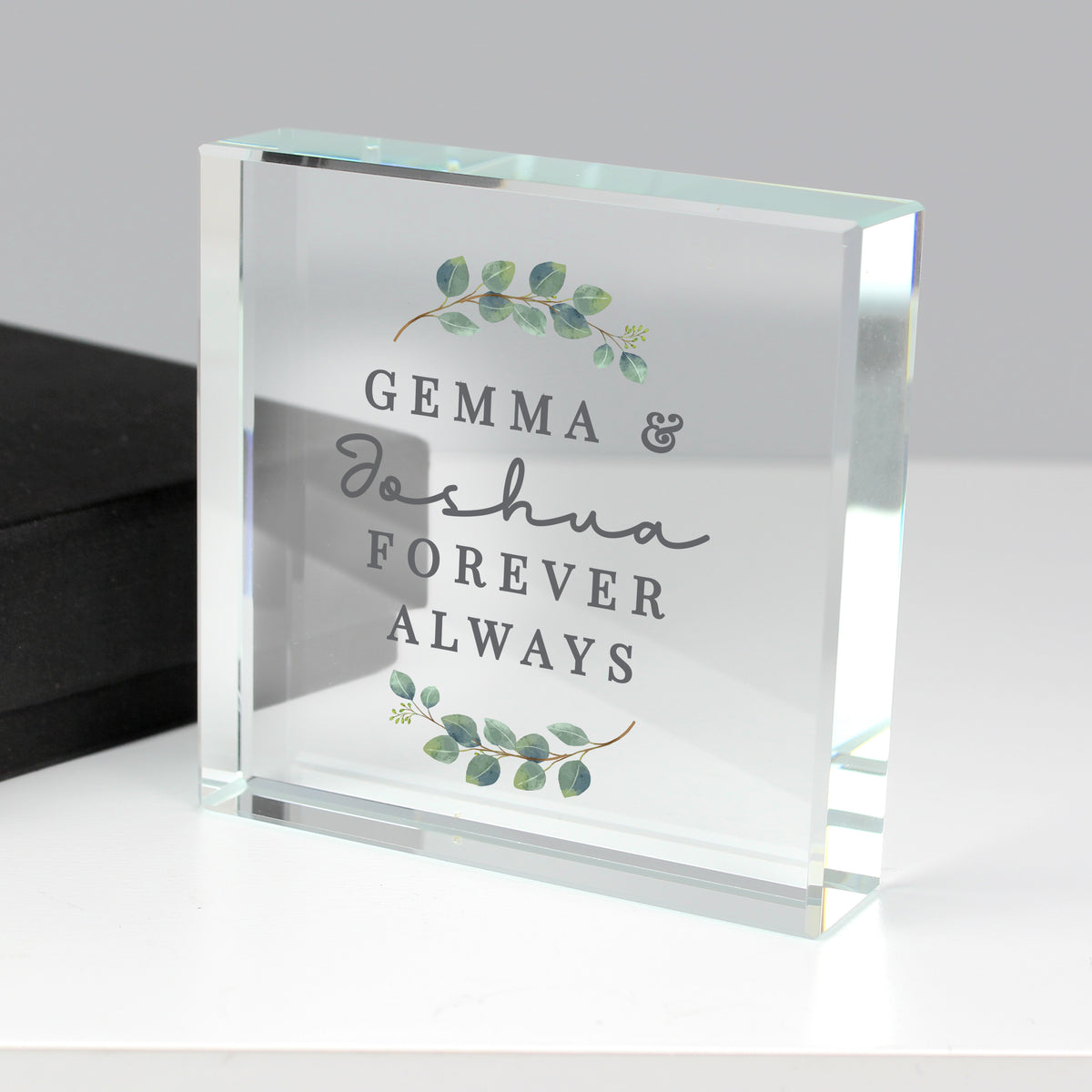 Personalised Botanical Crystal Token | Wedding Gift