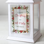 Personalised Christmas White LED Lantern | Christmas Gift