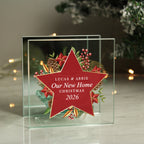 Personalised Christmas Glass Tea Light Candle Holder | Candles & Reed Diffusers | Christmas Gift