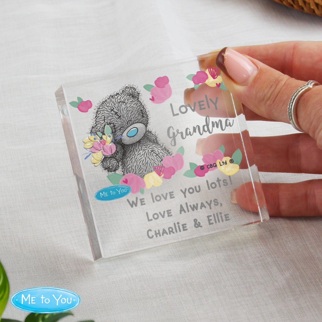 Personalised Me to You Lovely Mum Crystal Token | Ornaments | Inspired Creative Gifts
