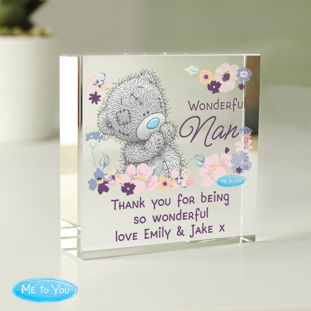 Personalised Me to You Wonderful Nan Crystal Token | Gift for Her