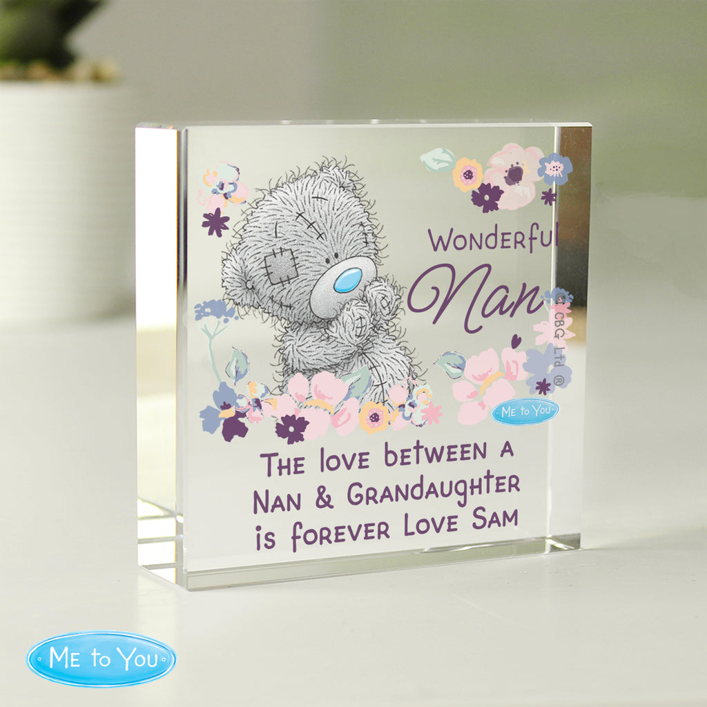 Personalised Me to You Wonderful Nan Crystal Token | Gift for Her