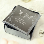 Personalised Floral Diamante Mirrored Trinket Box | Trinket, Jewellery & Keepsake Boxes | Christmas Gift