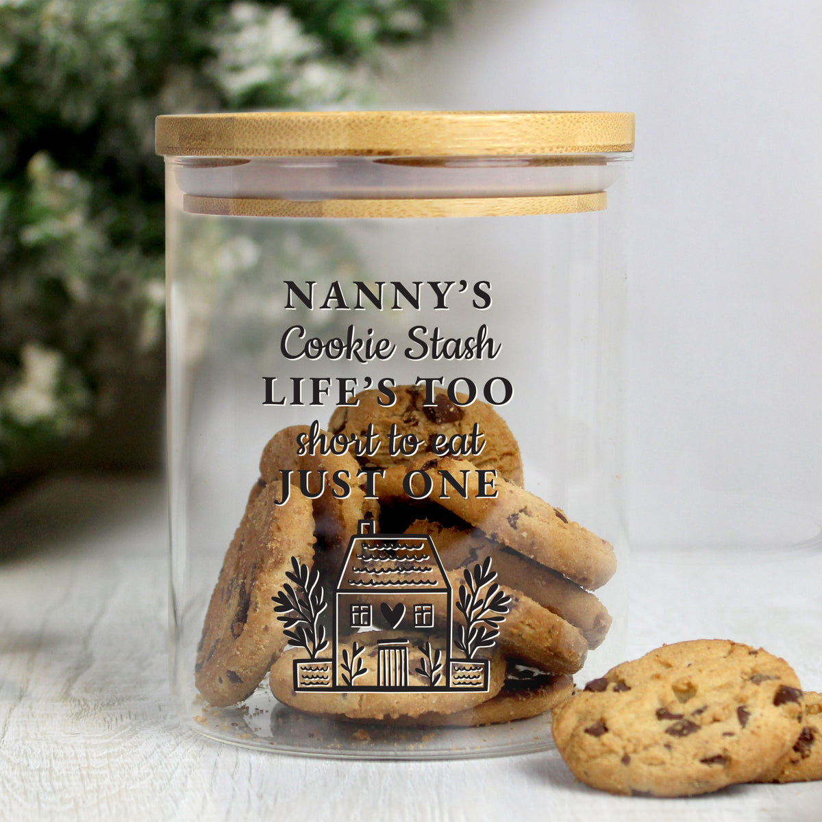 Personalised Home Glass Storage Jar for New Home
