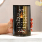Personalised Christmas Smoked Glass LED Candle