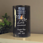 Personalised Life & Love Memorial Smoked LED Candle | Memorial Gift