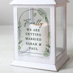 Personalised Botanical Wedding Lantern for Wedding
