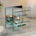 Personalised Wedding Mirrored Tealight Holder | Candles & Reed Diffusers | Inspired Creative Gifts