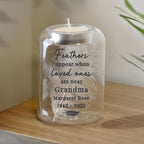Personalised Loved Ones Memorial Feather Tealight Holder | Candles & Reed Diffusers | Memorial Gift