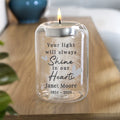 Personalised In Our Hearts Memorial Feather Tealight Holder | Candles & Reed Diffusers