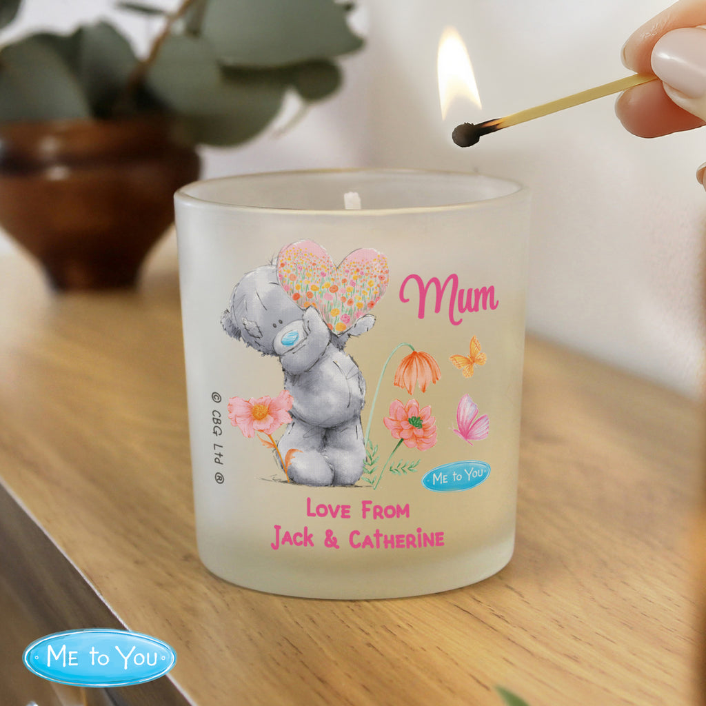 Personalised Me to You Flowery Jar Candle | Candles & Reed Diffusers | Inspired Creative Gifts