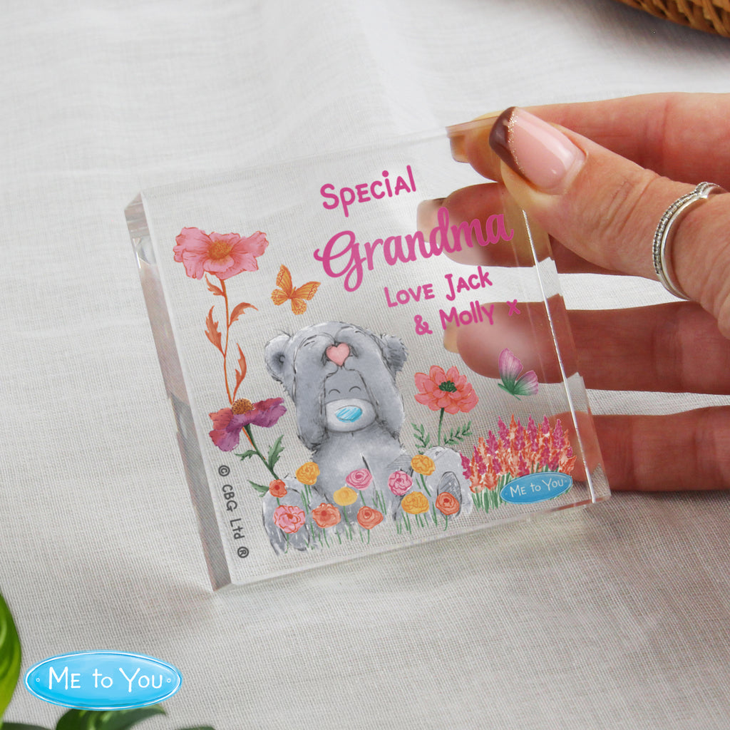 Personalised Me to You Flowery Glass Ornament | Mother's Day Gift