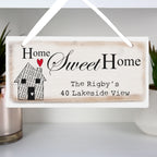 Personalised Home Sweet Home Wooden Sign for Wedding
