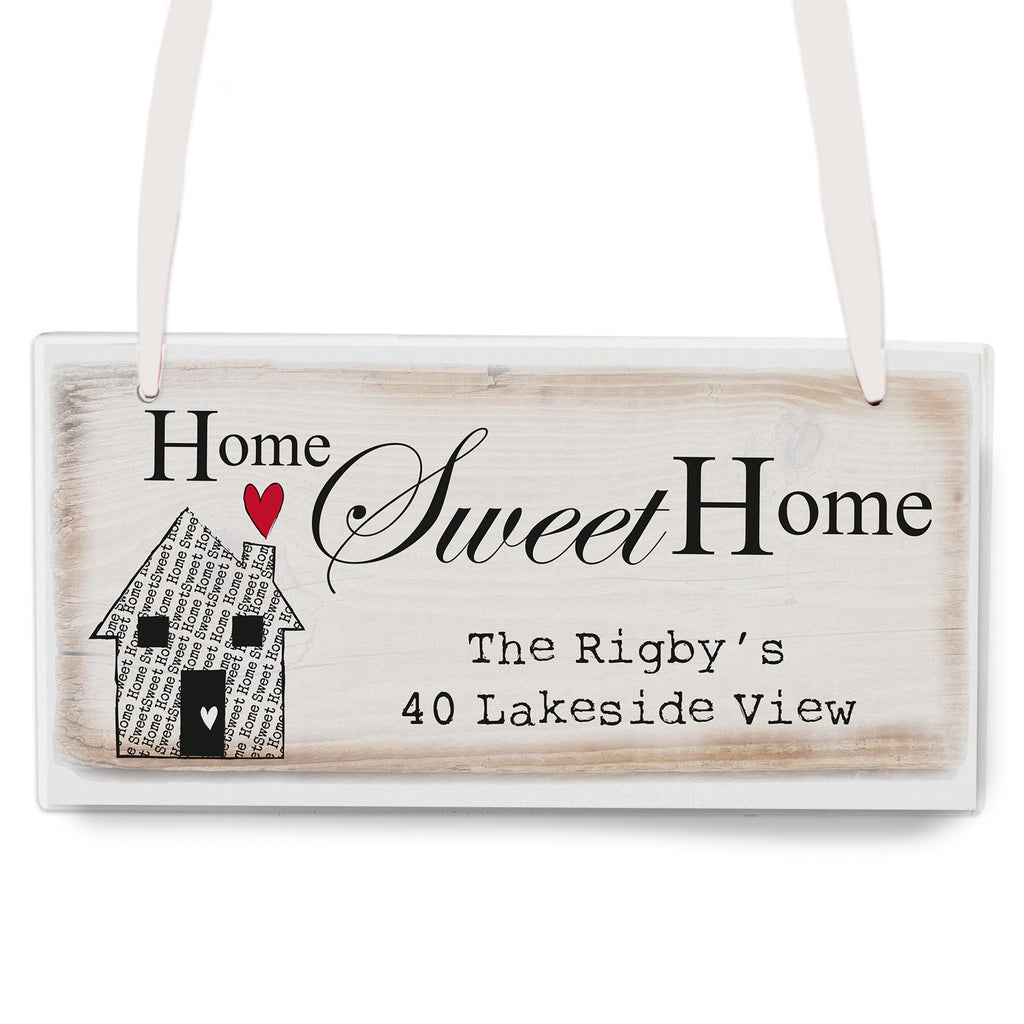 Personalised Home Sweet Home Wooden Sign for Wedding