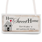 Personalised Home Sweet Home Wooden Sign for Wedding