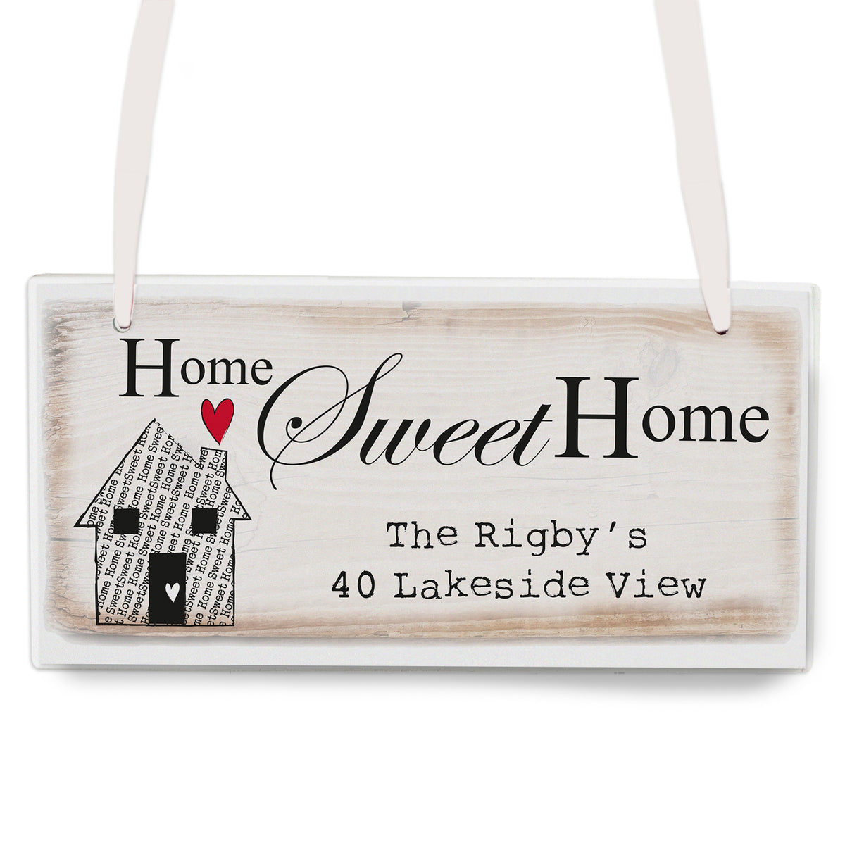 Personalised Home Sweet Home Wooden Sign for Wedding