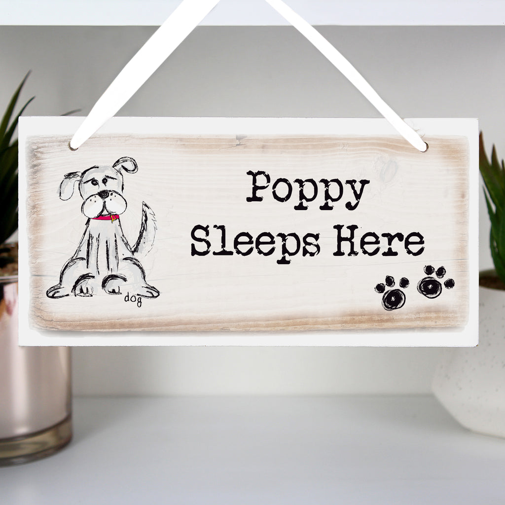 Personalised Dog Wooden Sign | Christmas Gift