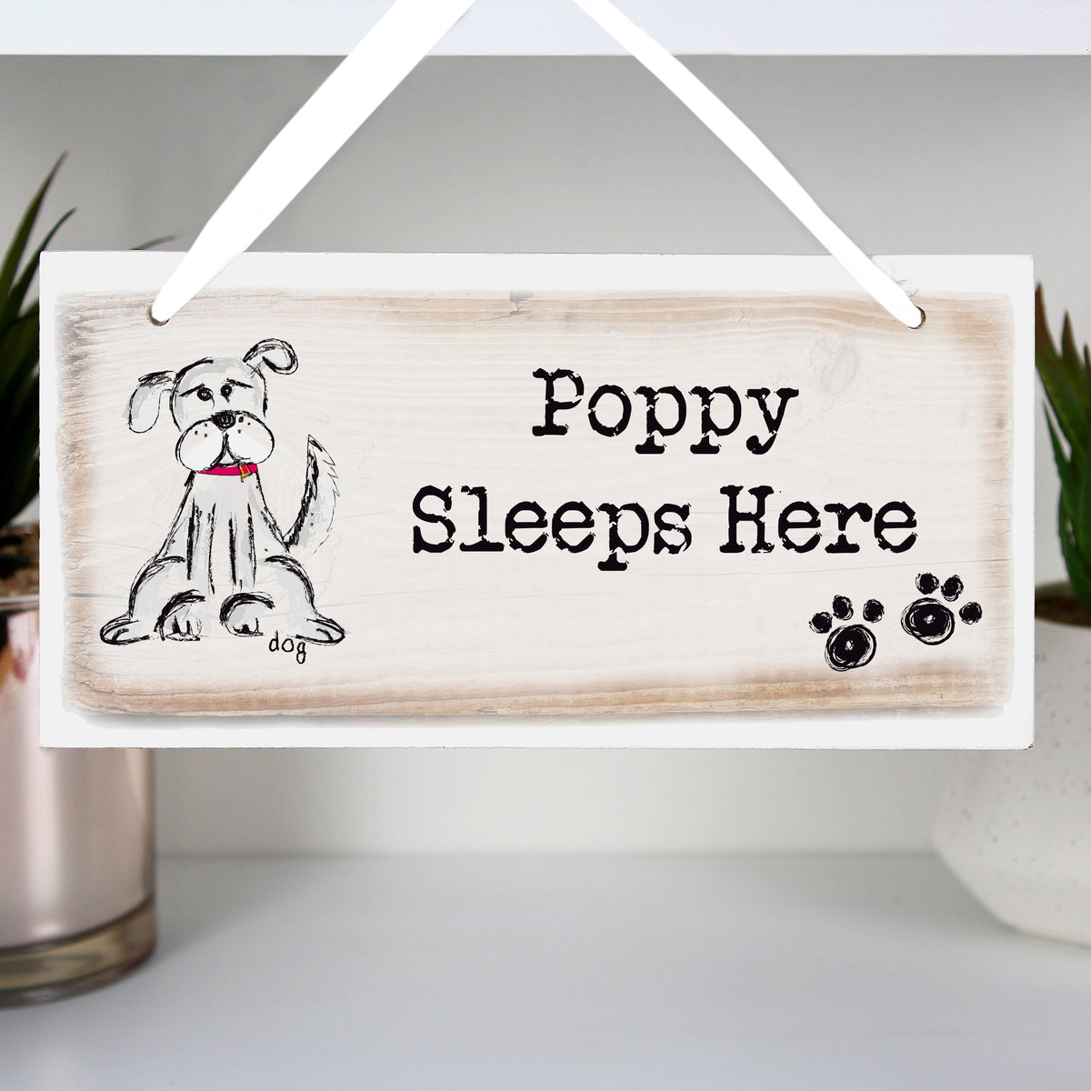 Personalised Dog Wooden Sign | Christmas Gift
