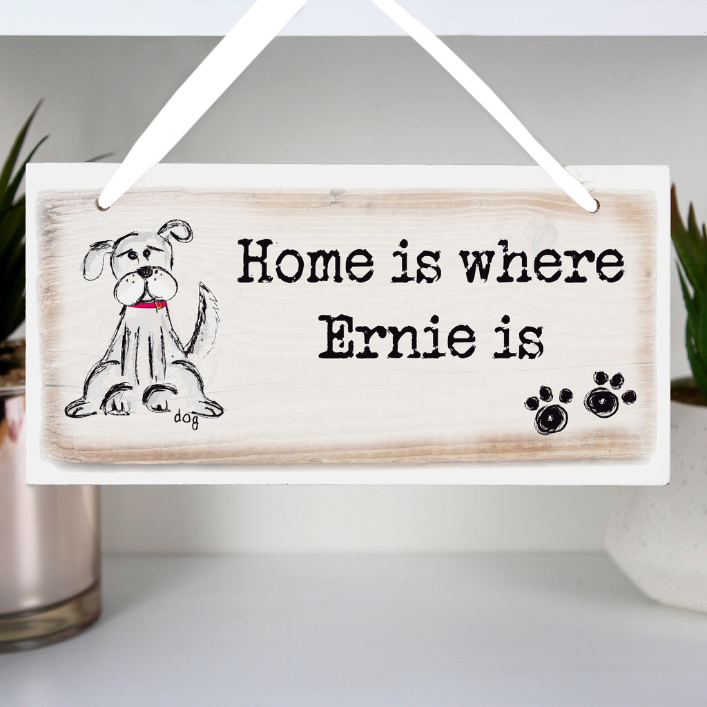 Personalised Dog Wooden Sign | Christmas Gift