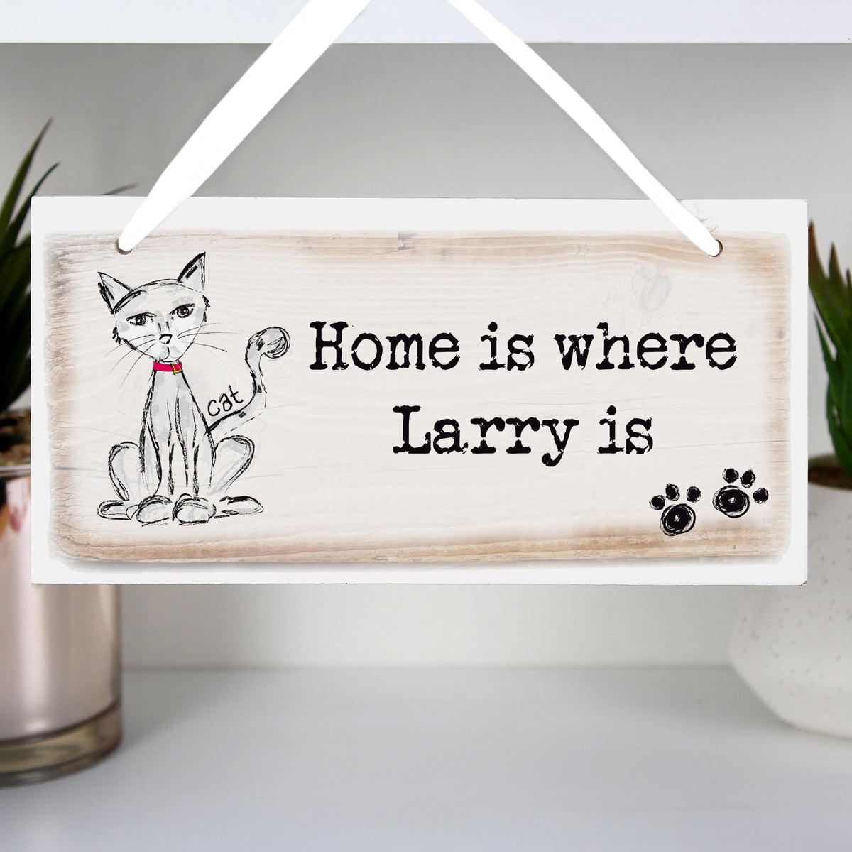 Personalised Cat Wooden Sign | Gift for Pets
