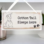 Personalised Rabbit Wooden Sign for Christmas