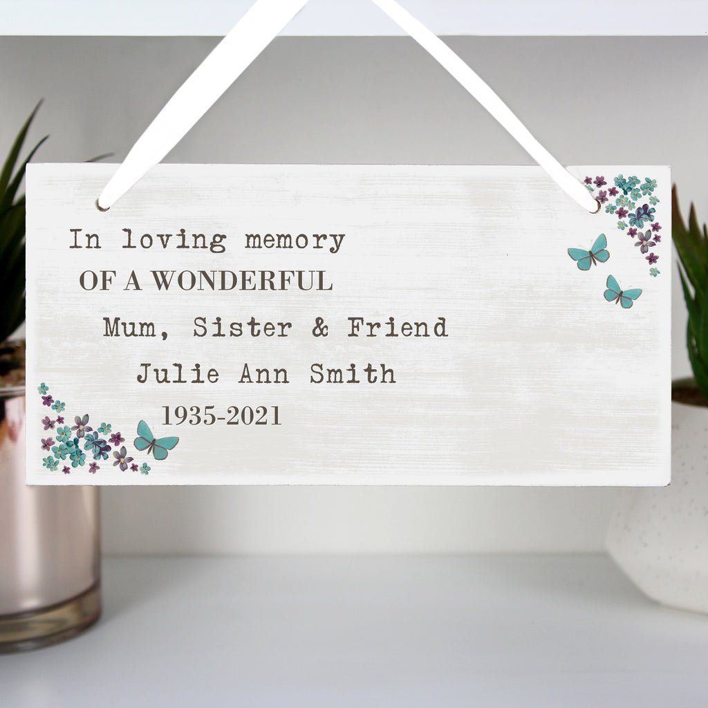 Personalised Forget me not Wooden Sign | Christmas Gift