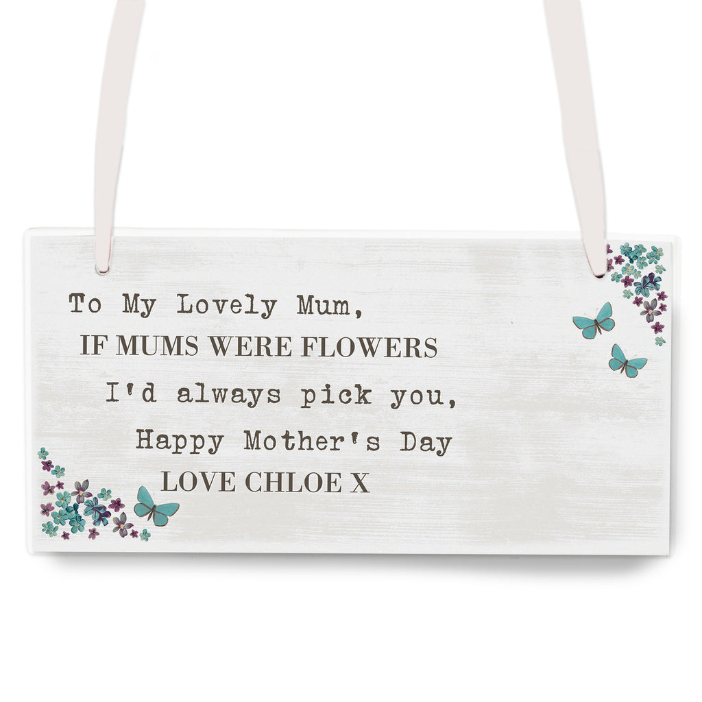 Personalised Forget me not Wooden Sign | Christmas Gift