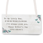 Personalised Forget me not Wooden Sign | Christmas Gift