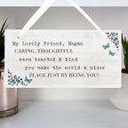 Personalised Forget me not Wooden Sign | Christmas Gift